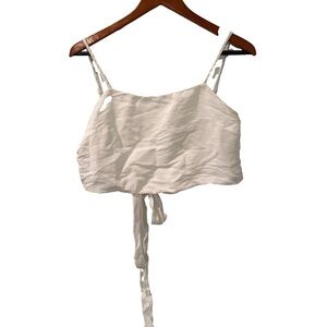 Brandy Melville white tyed top